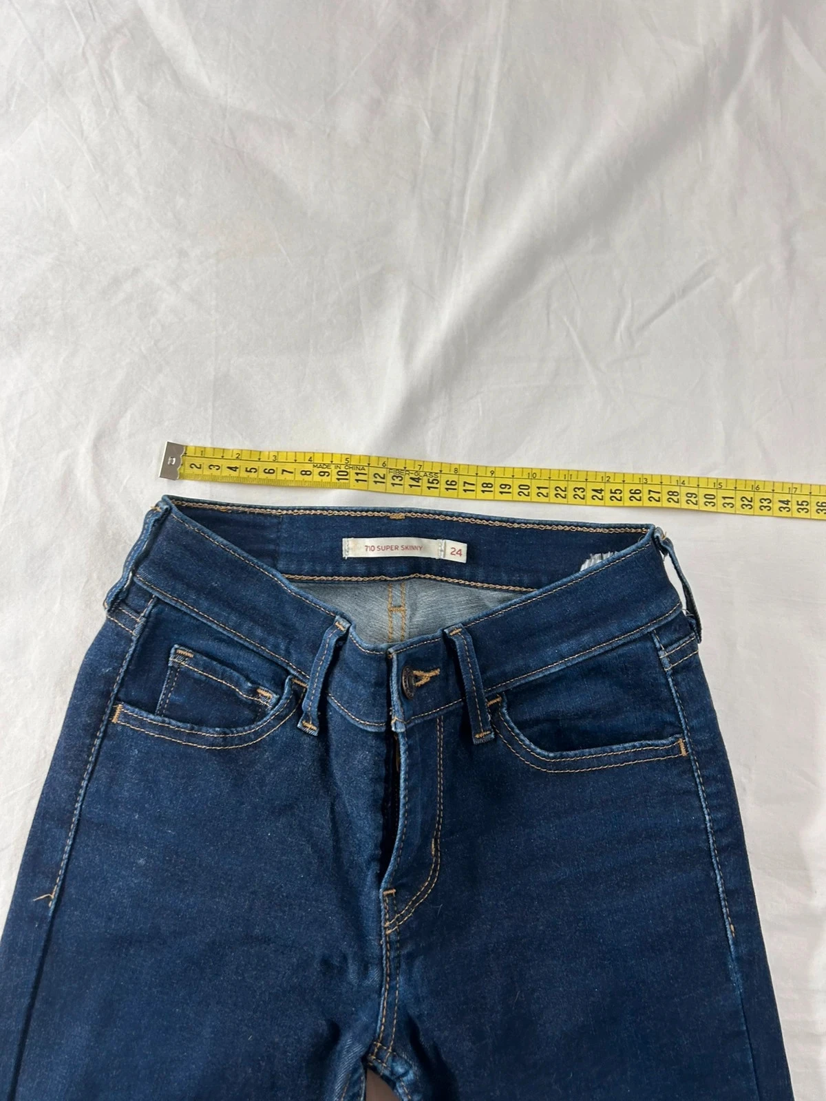 Jean skinny marineblauw Levi's 710 super skinny w24 l30 – photo 9